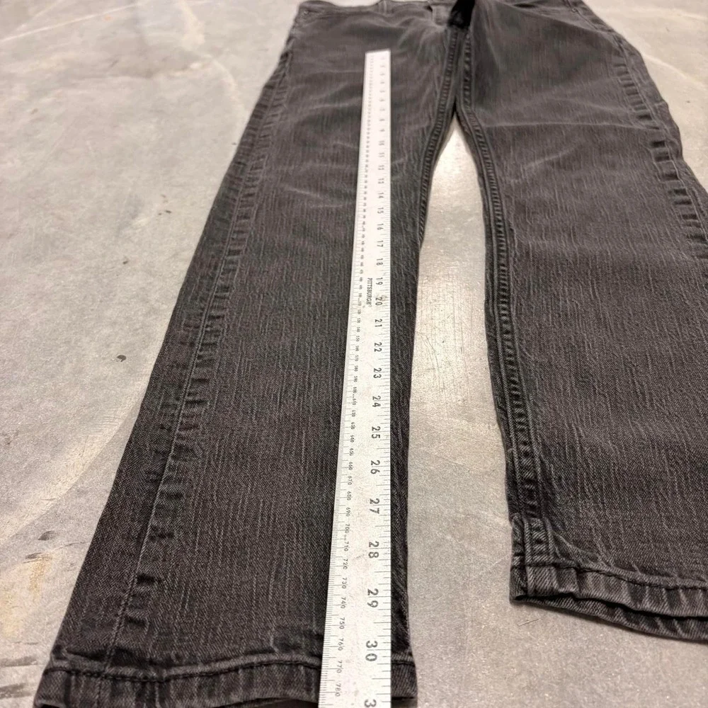 Levis 508 Black Washed Denim Jeans 29x32 Slim Tapered Grunge Y2K Mens Pants